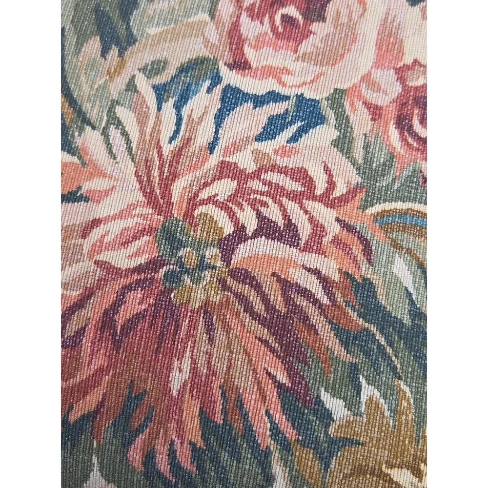 2 Vtg Lauren Ralph Lauren GREAT BARRINGTON Tapestry Floral Throw Pillows 18